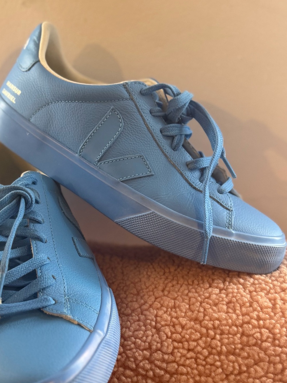 Veja x Mansur Gavriel Campo Low-Top Unisex Sneaker, Limited Edition, Blue, NEW - Picture 6 of 16